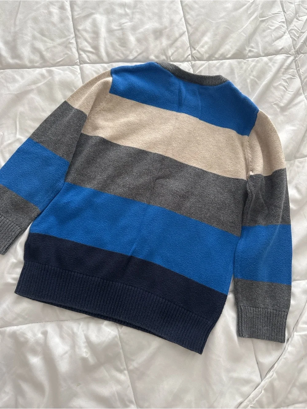 The Children's Place Boys Blue & Gray Striped Sweater